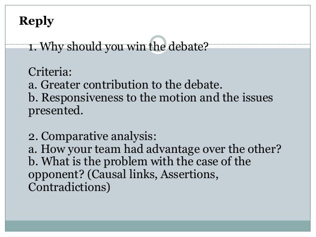 asian parliamentary debate criteria Asian parliamentary debate criteria